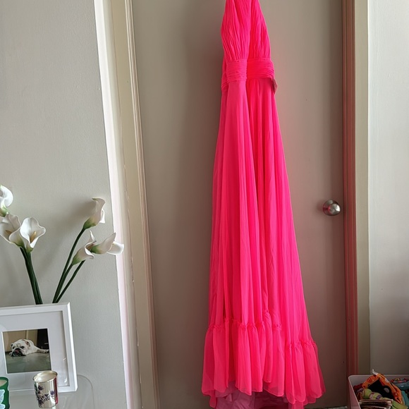 NWOT Ienna for Mac Duggal Pink Chiffon Overlay Dress - Picture 4 of 11